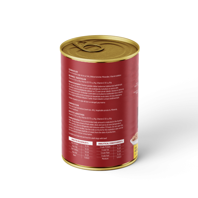 PetzzDogs Sığır Etli Yetişkin Köpek Konservesi 400 Gr 1 Adet