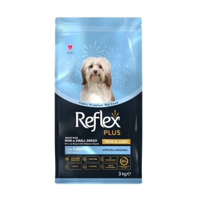 Reflex Plus Skin & Coat Somonlu Mini ve Küçük Irk Yetişkin Köpek Maması 3 Kg