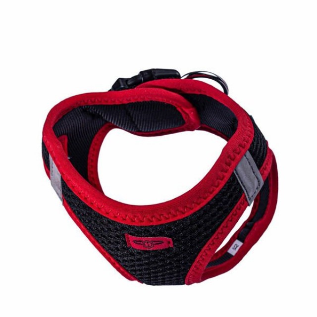 Doggie Havalı Dokuma Neon Küçük Irk Köpek Göğüs Tasması Xsmall Kırmızı 30-34 Cm