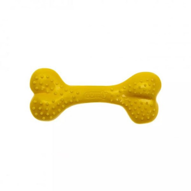 Aquael Comfy Toy Kemik Şeklinde Ananas Aromalı Köpek Oyuncağı Sarı 12.5 Cm