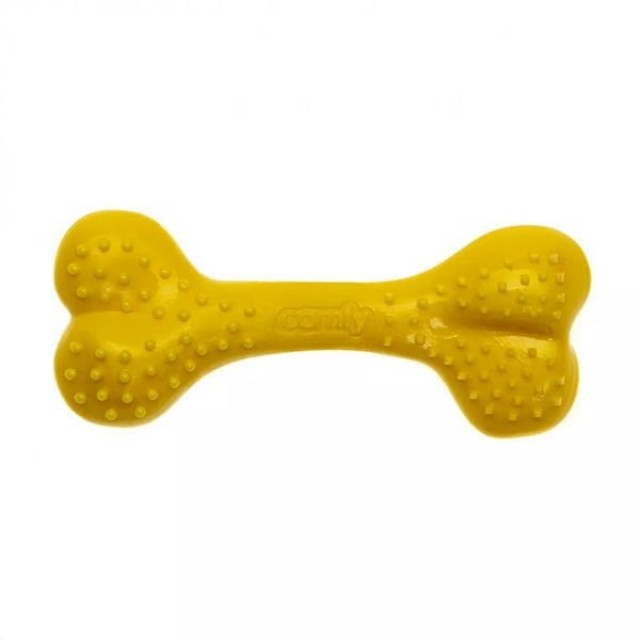 Aquael Comfy Toy Kemik Şeklinde Ananas Aromalı Köpek Oyuncağı Sarı 16.5 Cm