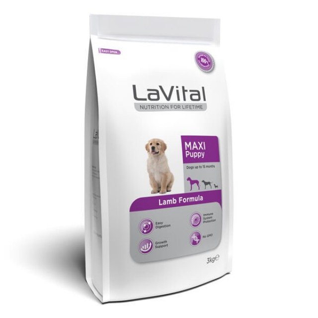 Lavital Büyük Irk Kuzu Etli Yavru Köpek Maması 3 Kg