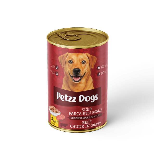 PetzzDogs Sığır Etli Yetişkin Köpek Konservesi 400 Gr 1 Adet
