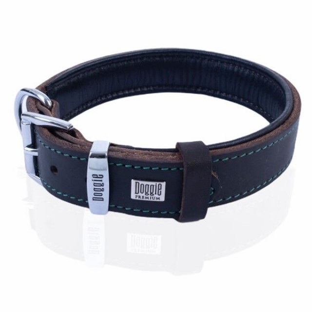 Doggie Yağlı Deri Köpek Boyun Tasması Large Kahverengi 4x57-65 Cm