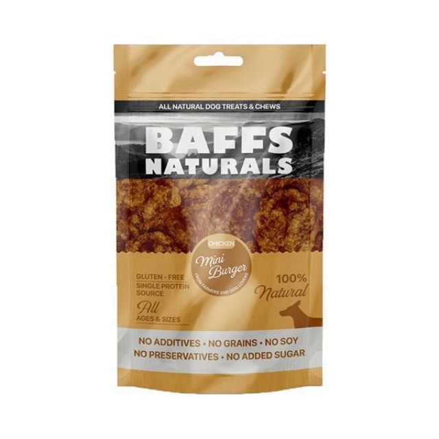 Baffs Naturals Tavuk Mini Burger Köpek Ödül Maması 100 Gr