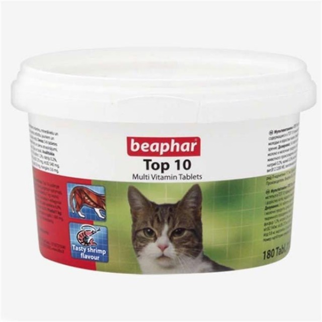 Beaphar Top 10 Kedi Multivitamin Tableti 180 Adet