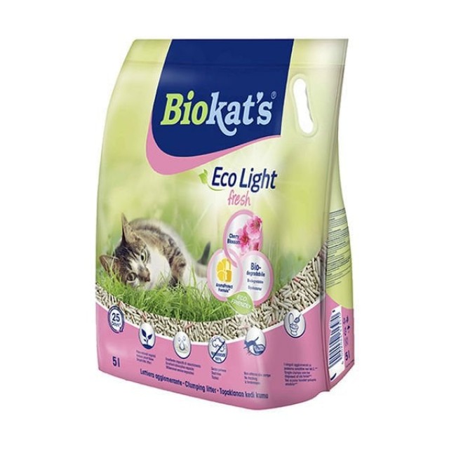 Biokats Eco Light Fresh Cherry Blossom Kiraz Çiceği Kokulu Pelet Kedi Kumu 5 Lt Biokats Eco Light Fresh Cherry Blossom Kiraz Çiceği Kokulu Pelet Kedi Kumu 5 Lt