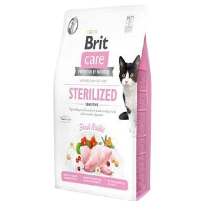 Brit Care Hipoalerjenik Sterilized Sensitive Tavşanlı Tahılsız Kısırlaştırımış Kedi Maması 2 Kg