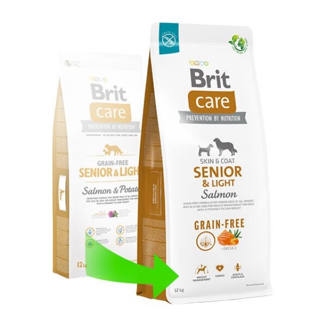 Brit Care Senior Light Tahılsız Somonlu Yaşlı Diyet Köpek Maması 12 Kg