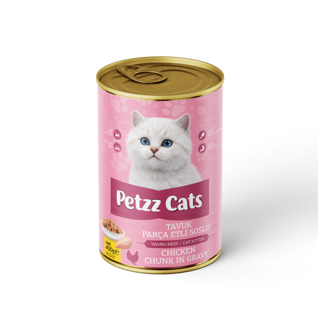 PetzzCats Tavuk Etli Yavru Kedi Konservesi 400 Gr 1 Adet