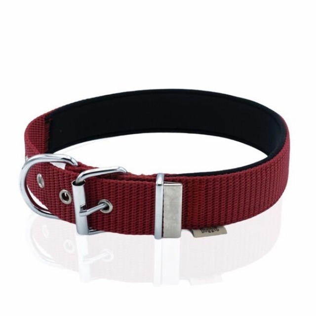 Doggie Comfort Dokuma Çivili Köpek Boyun Tasması Medium Kırmızı 4x52-60 Cm