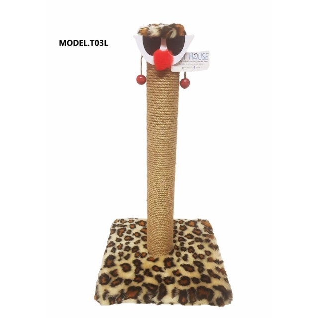 Cat Hause T03 Palyaço Kedi Tırmalama Tahtası Leopar 54 Cm