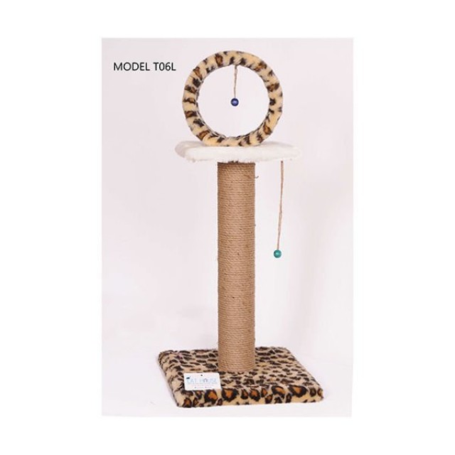 Cat Hause T06 Kalın Çember Yataklı Kedi Tırmalama Tahtası Leopar 78 Cm