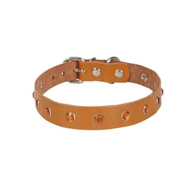 Cattie Gerçek Deriden Taşlı Kedi Boyun Tasması Xlarge Camel 1.5x26-31 Cm Cattie Gerçek Deriden Taşlı Kedi Boyun Tasması Xlarge Camel 1.5x26-31 Cm