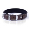 Doggie Comfort Deri Nazar Boncuklu Köpek Boyun Tasması Medium Kahverengi 3x42-50 Cm