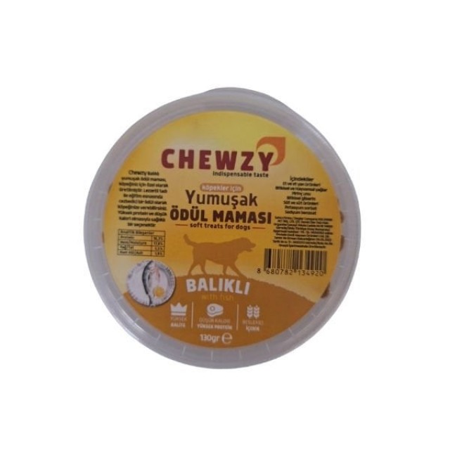 Chewzy Balıklı Yumuşak Köpek Ödül Maması 130Gr