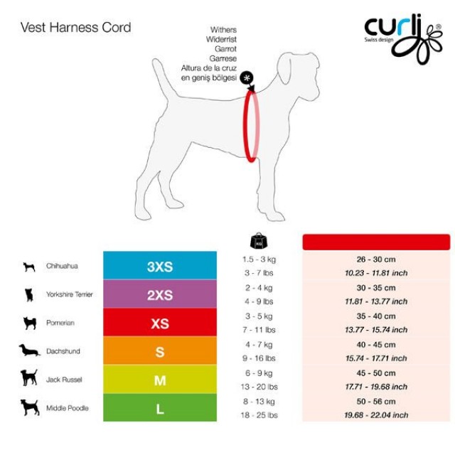 Curli Cord Vest Köpek Göğüs Tasması Tan Xxsmall 30-35 Cm