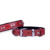 Doggie Comfort Deri Kemik Süslü Köpek Boyun Tasması Medium Kırmızı 3x42-50 Cm
