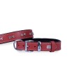 Doggie Comfort Deri Kemik Süslü Köpek Boyun Tasması Medium Kırmızı 2.5x37-45 Cm