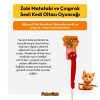 PetzzCats Zobi Matatabi ve Çıngırak Sesli Kedi Oltası Oyuncağı Kırmızı 42 Cm