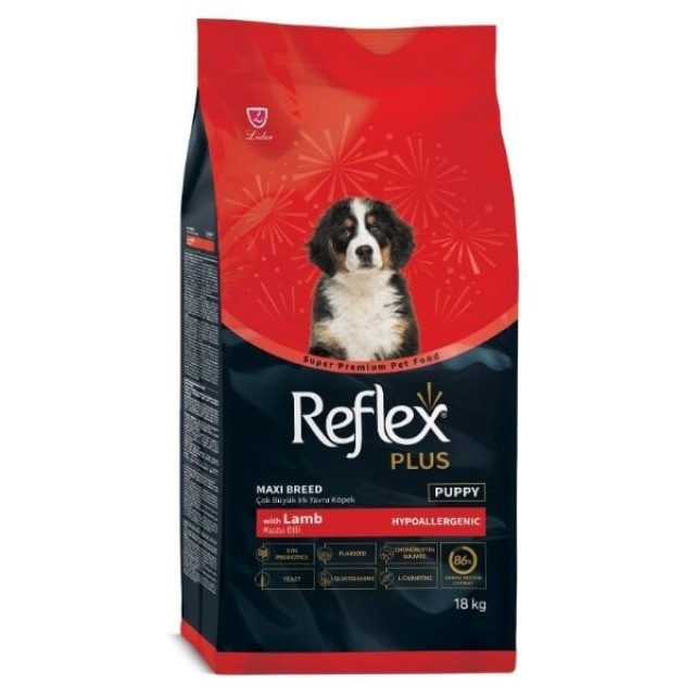 Reflex Plus Büyük Irk Kuzu Etli ve Pirinçli Yavru Köpek Maması 18 Kg
