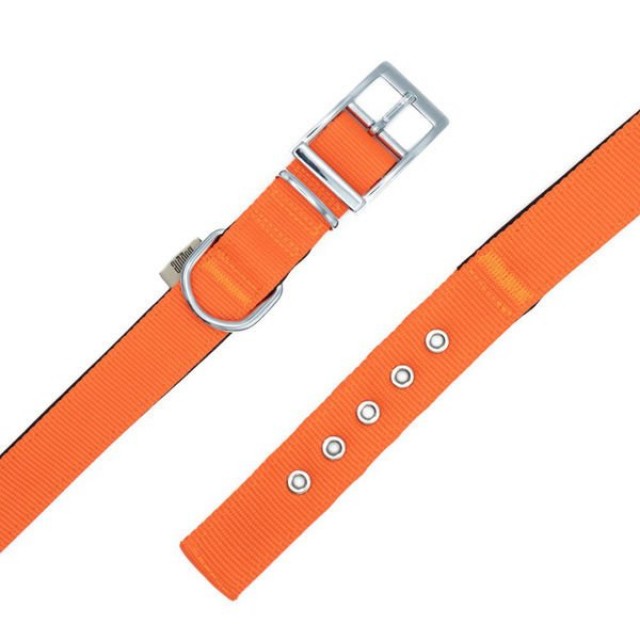 Doggie Elit Dokuma Köpek Boyun Tasması Medium Turuncu 2.5x37-45 Cm