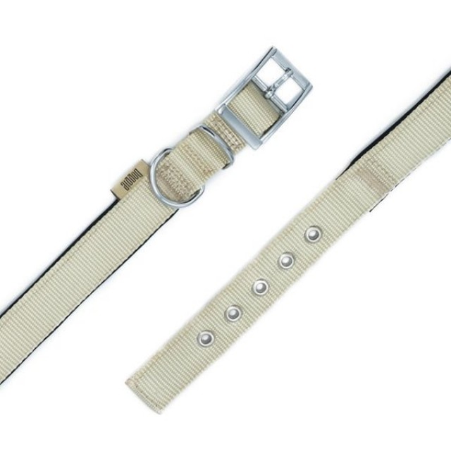 Doggie Elit Dokuma Köpek Boyun Tasması Medium Haki 3x42-50 Cm