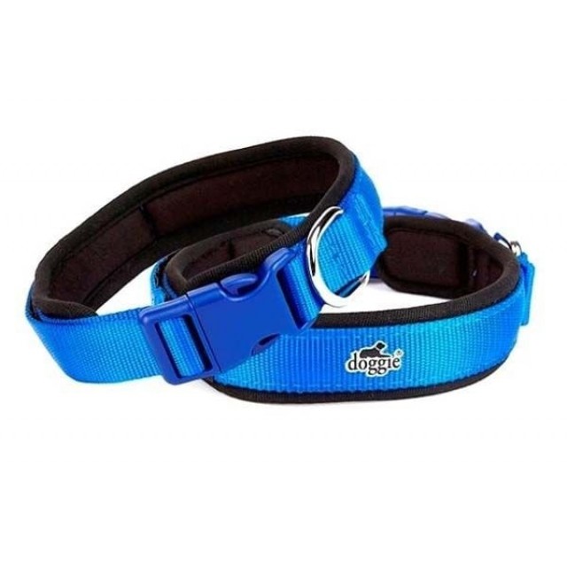 Doggie Havalı Dokuma Köpek Boyun Tasması Medium Mavi 2x35-45 Cm Doggie Havalı Dokuma Köpek Boyun Tasması Medium Mavi 2x35-45 Cm
