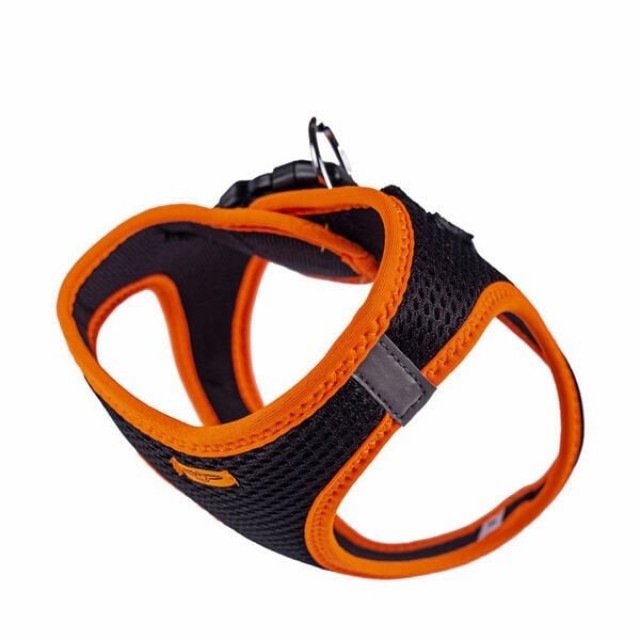 Doggie Havalı Dokuma Neon Küçük Irk Köpek Göğüs Tasması Medium Turuncu 38-44 Cm