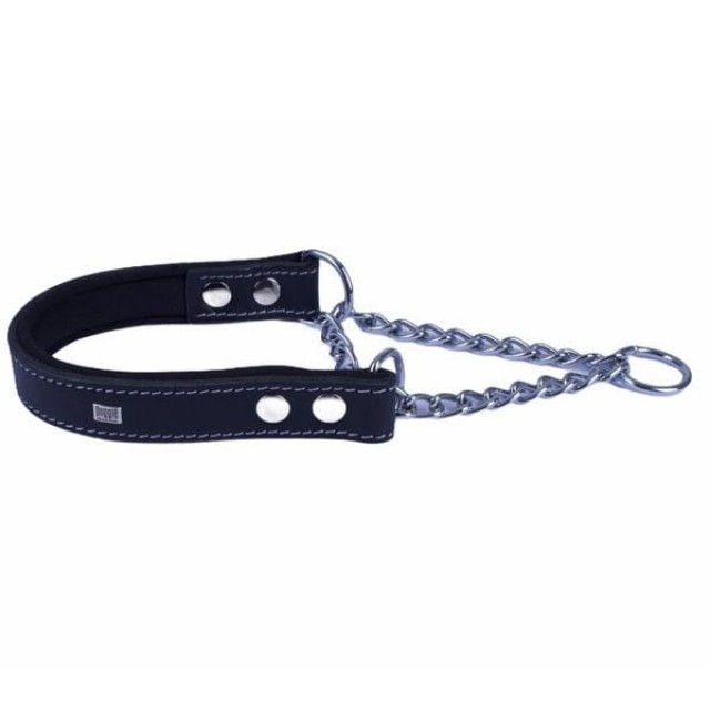 Doggie Konfor Deri Zincirli Köpek Boğma Tasma Medium Siyah 2.5x40-50 Cm Doggie Konfor Deri Zincirli Köpek Boğma Tasma Medium Siyah 2.5x40-50 Cm