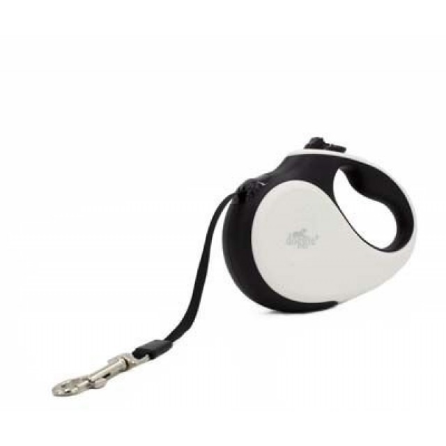 Doggie Soft Otomatik Köpek Uzatma Tasması Medium Beyaz 25 Kg 5 Mt