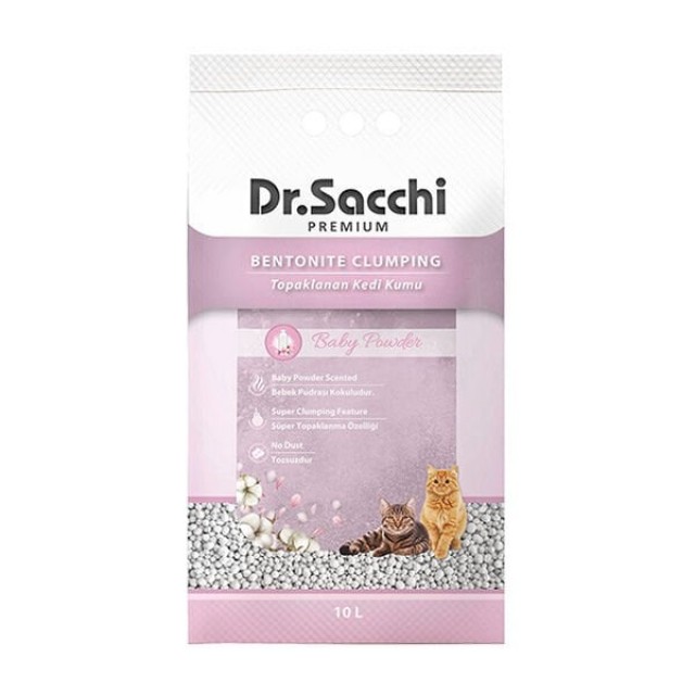 Dr.Sacchi Süper Emici Bebek Pudralı Topaklanan Bentonit Doğal Kedi Kumu 10 Lt Dr.Sacchi Süper Emici Bebek Pudralı Topaklanan Bentonit Doğal Kedi Kumu 10 Lt