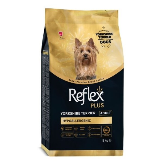 Reflex Plus Yorkshire Terrier Hypoallergenic Tavuklu Yetişkin Köpek Maması 8 Kg