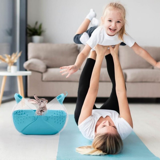 İmac Baggy Kemirgen ve Yavru Kedi Taşıma Çantası Pembe 36x25x29 Cm