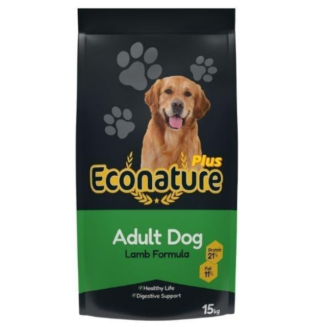 Econature Plus Kuzu Etli Yetişkin Köpek Maması 15 Kg