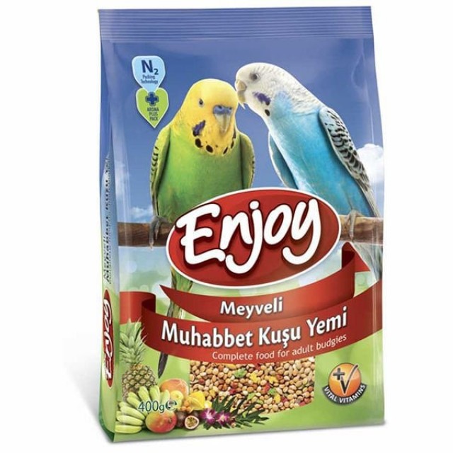 Enjoy Meyveli Muhabbet Kuşu Yemi 400 Gr Enjoy Meyveli Muhabbet Kuşu Yemi 400 Gr