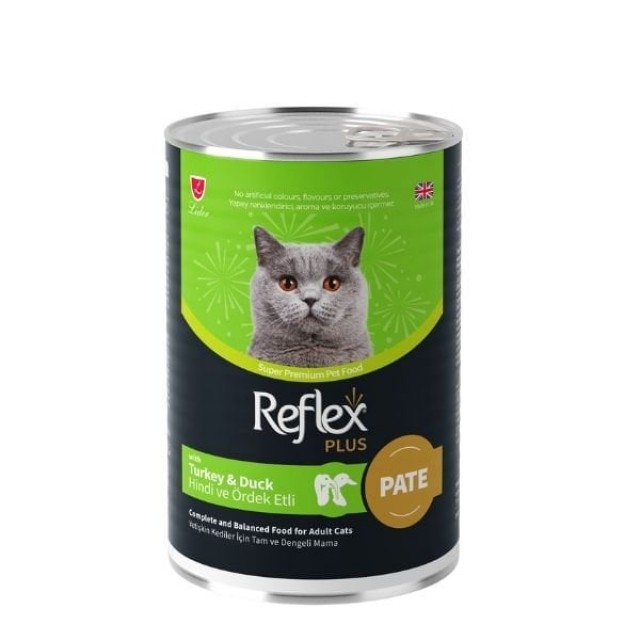 Reflex Plus Pate İçinde Hindi ve Ördek Etli Yetişkin Konserve Kedi Maması 1 Adet 395 Gr