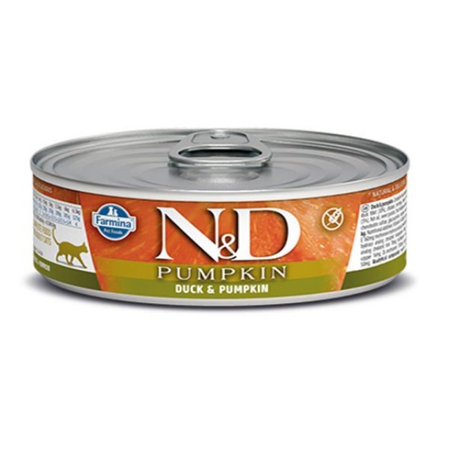 N&D Pumpkin Balkabaklı ve Ördekli Konserve Kedi Maması 1 Adet 70 Gr