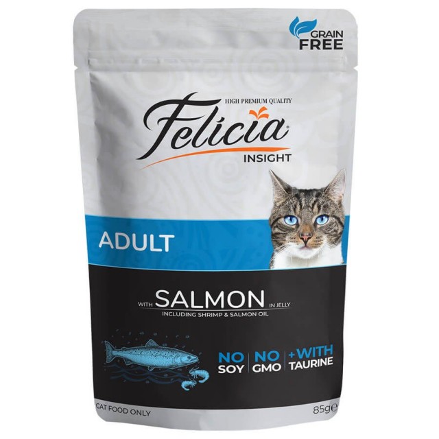 Felicia Tahılsız Somonlu Pouch Yetişkin Konserve Kedi Maması 1 Adet 85 Gr