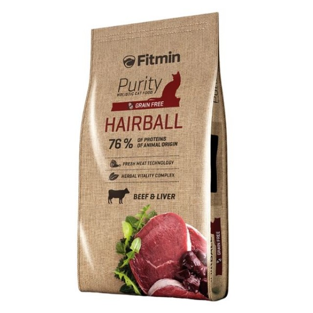 Fitmin Purity Hairball Taze Sığır Etli Yetişkin Kedi Maması 10 Kg