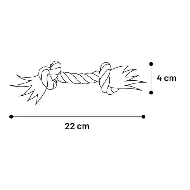 Flamingo İki Düğümlü Diş İpi Köpek Oyuncağı Small 22 Cm