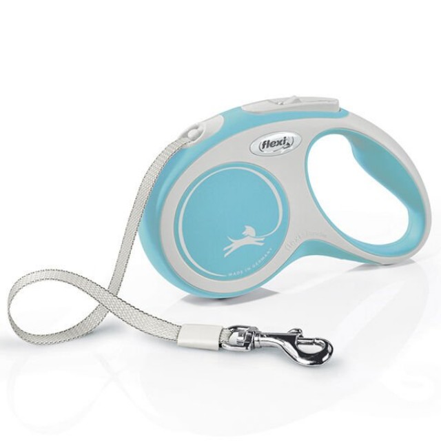 Flexi New Comfort Şerit Otomatik Köpek Gezdirme Tasması Small Açık Mavi 5 Mt