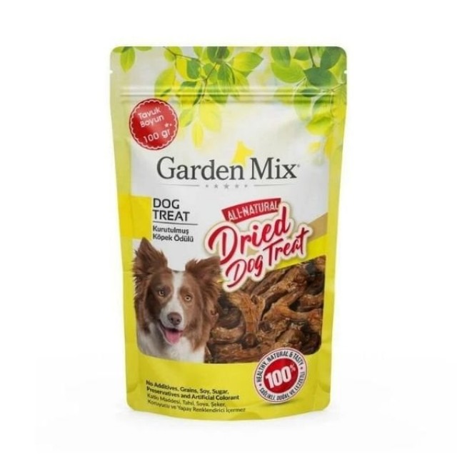 Garden Mix Kurutulmuş Tavuk Boyun Köpek Ödül Maması 100 Gr