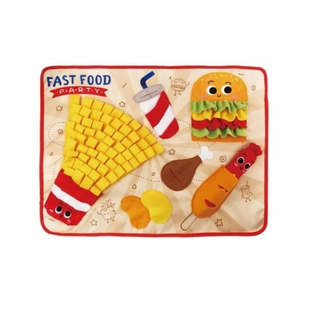 Gigwi Fast Food Ürünleri Peluş Kedi ve Köpek Oyun Matı 46x60 Cm