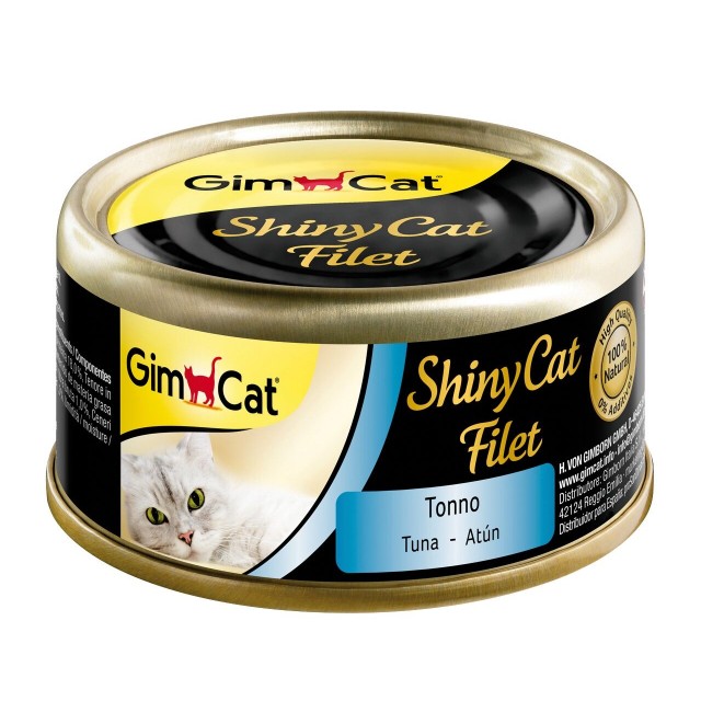 Gimcat Shinycat Kıyılmış Fileto Tuna Balıklı Yetişkin Konserve Kedi Maması 70 Gr