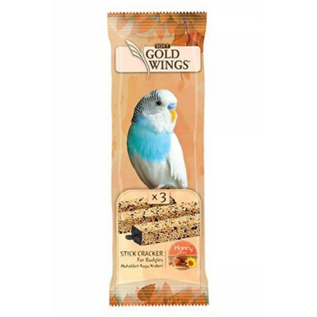 Gold Wings Ballı Muhabbet Kuşu Krakeri 3 Lü