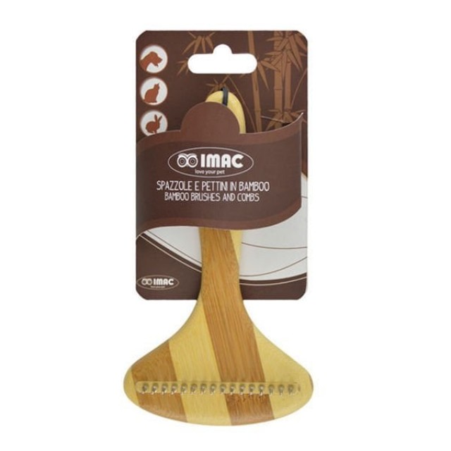 İmac Çelik Dişli Ahşap Tırmık Kısa Tüylü Kedi ve Köpek Tarama Fırçası 17x9.7 Cm İmac Çelik Dişli Ahşap Tırmık Kısa Tüylü Kedi ve Köpek Tarama Fırçası 17x9.7 Cm