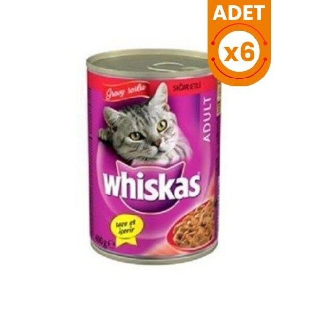 Whiskas Biftekli Yetişkin Konserve Kedi Maması 1 Adet 400 Gr