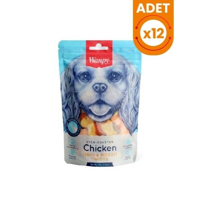 Wanpy Bisküvi Üzeri Tavuk Sargılı Köpek Ödül Maması 1 Adet 100 Gr