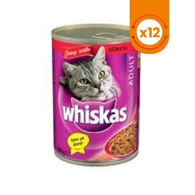 Whiskas Biftekli Yetişkin Konserve Kedi Maması 1 Adet 400 Gr